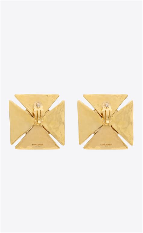 saint laurent square earrings